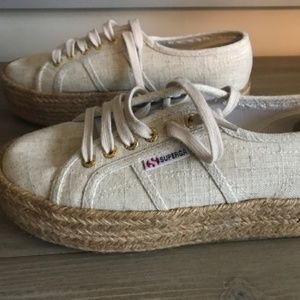 Superga 2790 Linen Rope Platform Sneakers